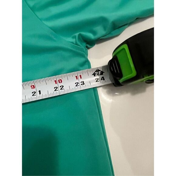 Footjoy FJ Men’s Green Polo Sz L Short Sleeve Split Hem Golf - Picture 7 of 9